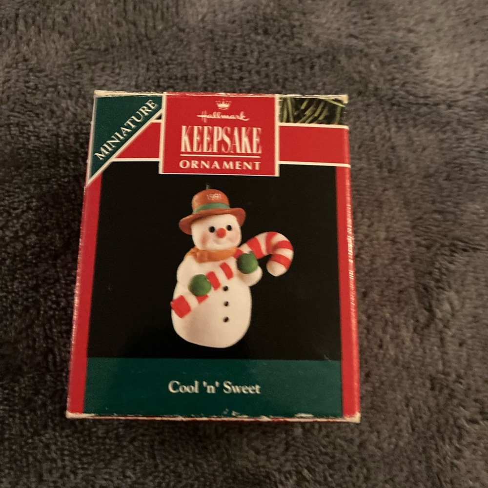 “Cool ‘n’ Sweet” Miniature Keepsake Ornament: Hand Painted Fine Porcelain